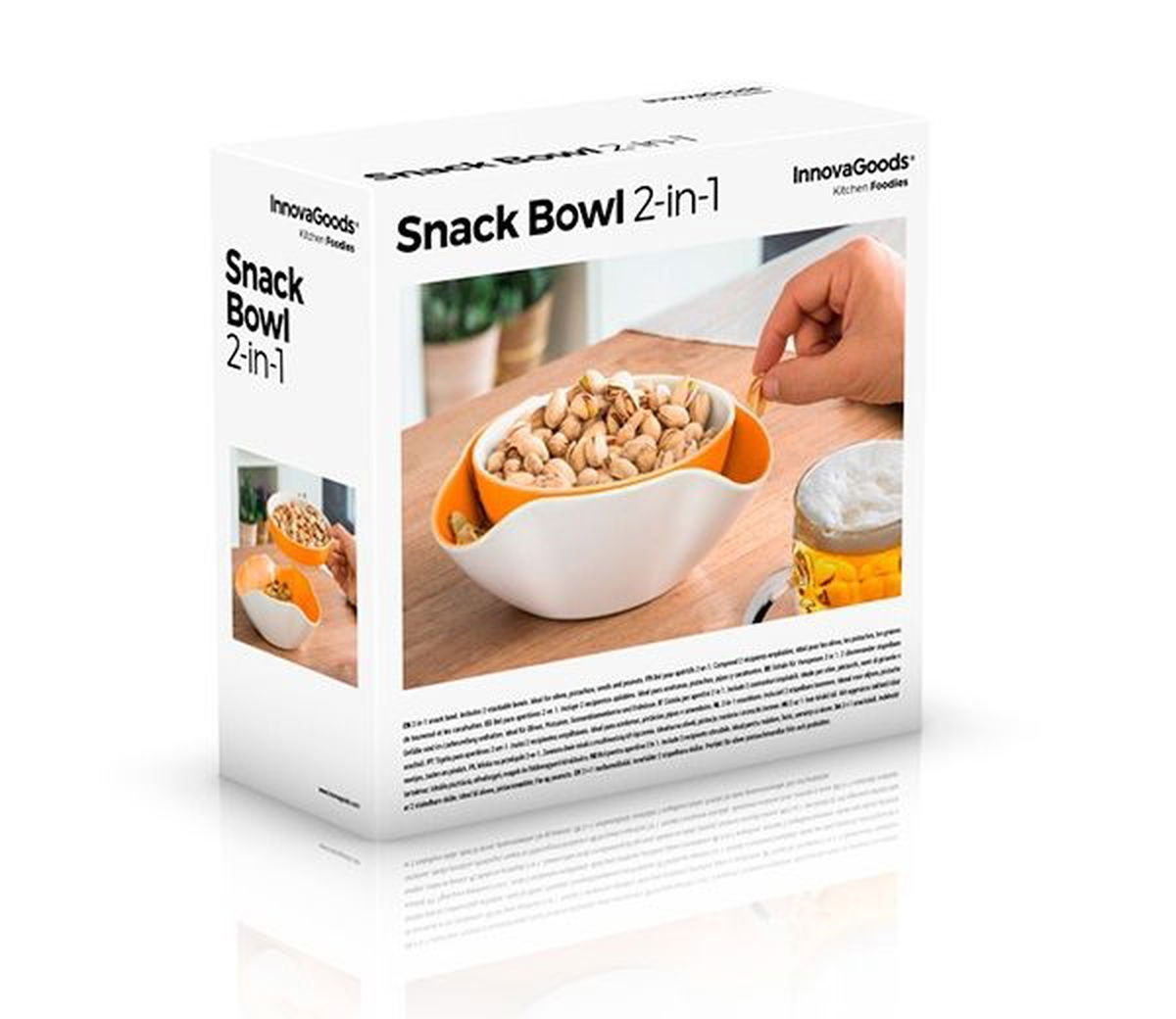2 i 1 Snacksbolle, smart bolle fra Innovagoods - Fritidsshoppen.nobordborddekkingdekk