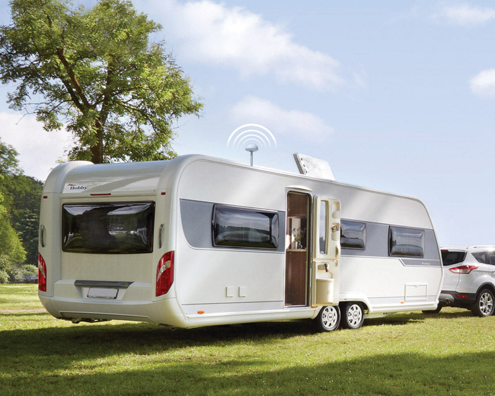 Antenne Tertek Caravan m/120cm mast hvit