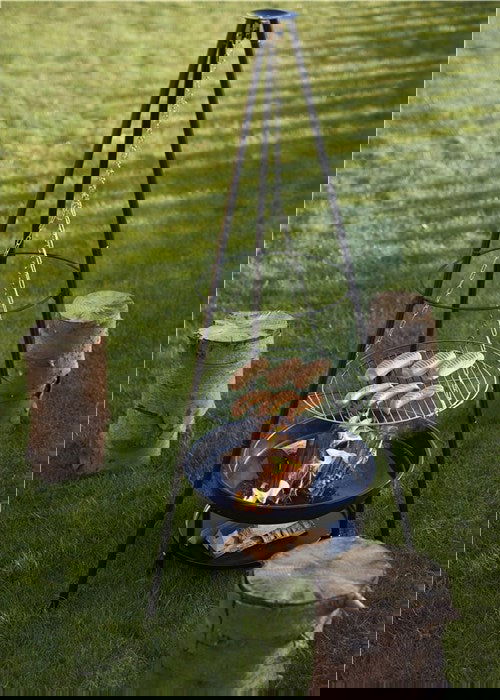 Bålpanne TRIPOD 52CM m/grillrist - Hjem & Fritidsshoppen.no