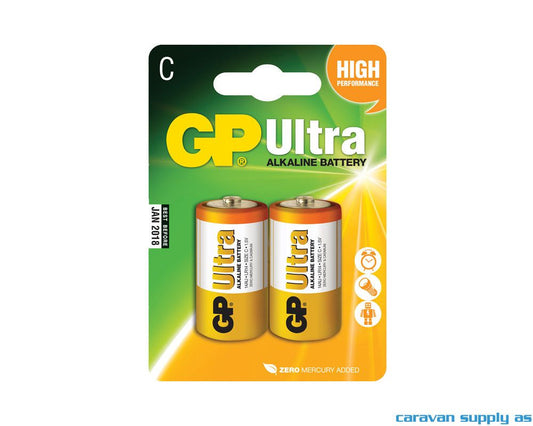 Batteri GP Ultra LR14/C alkalisk 1,5V 2stk - Hjem & Fritidsshoppen.no
