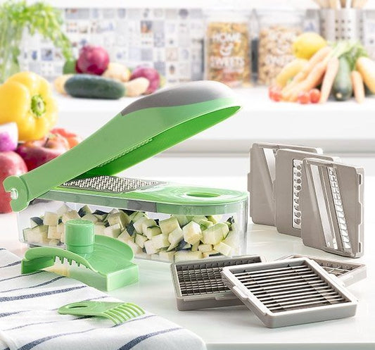 Grønnsaksskjærer, rivjern og mandolin 7-i-1 med tilbehør fra InnovaGoods - Hjem & Fritidsshoppen.no