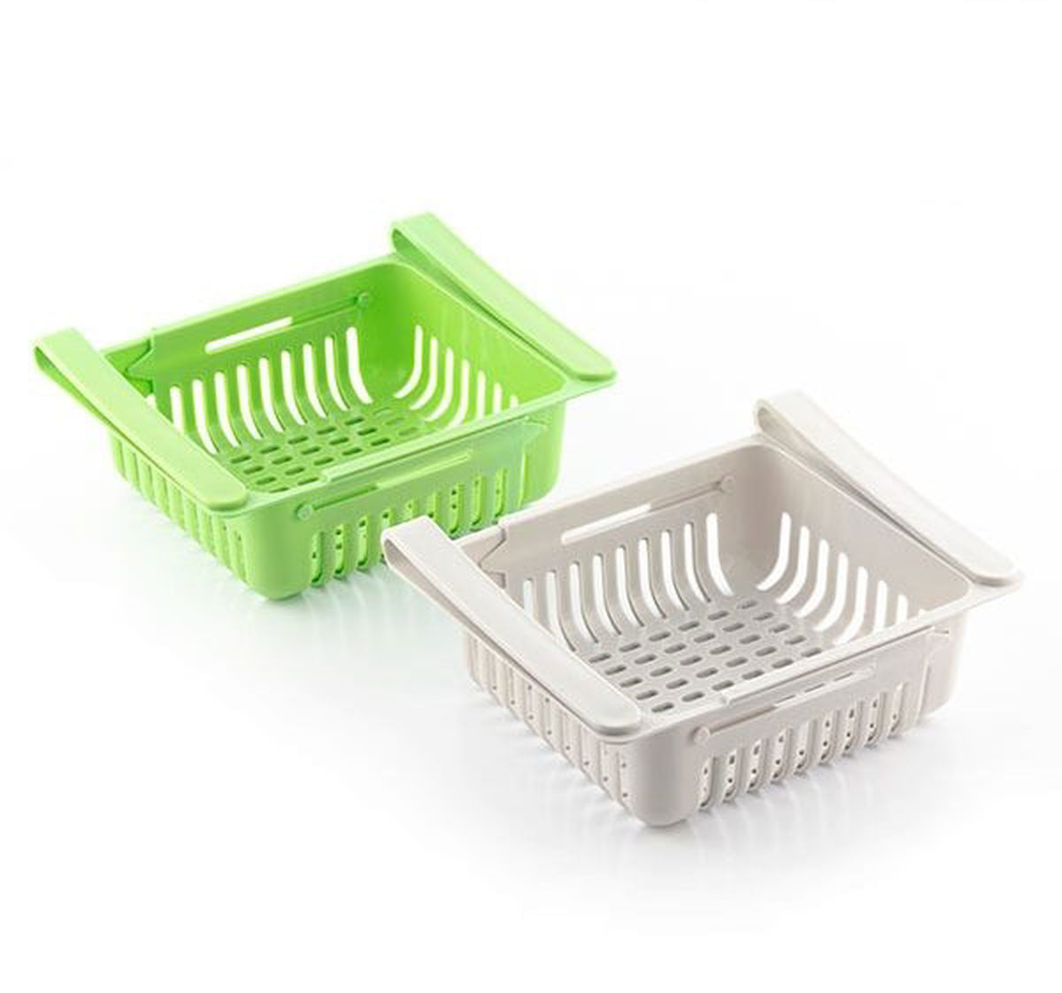 Kjøleskapshyller justerbare fra InnovaGoods  (Pakke med 2) - Hjem & Fritidsshoppen.no