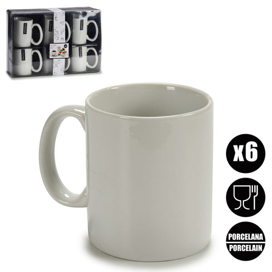 Krus i porselen hvite 6 pk - Hjem & Fritidsshoppen.no