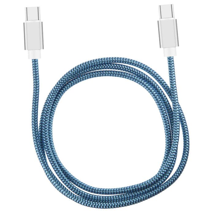 Ladekabel metallic for type USB-C til USB-C 1 M blå - sjekk prisen! - Hjem & Fritidsshoppen.no