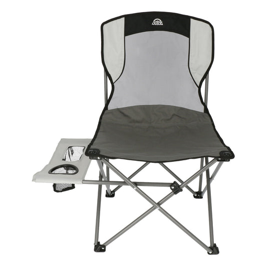 Doite Lagoon campingstol med koppholder og oppbevaringslomme på lys bakgrunn