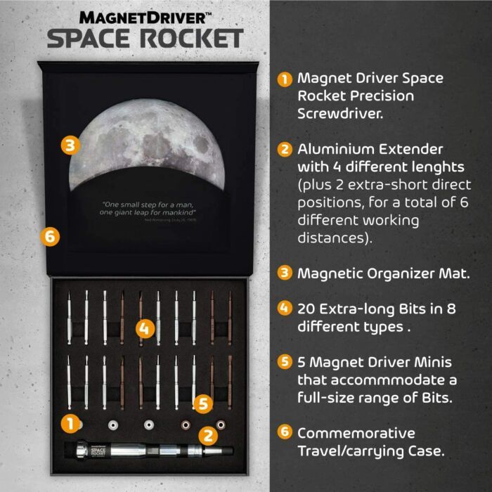 Magnet driver™ Space Rocket - innovativt presisjonsskrujern med Magnet Driver™ mini - Hjem & Fritidsshoppen.no