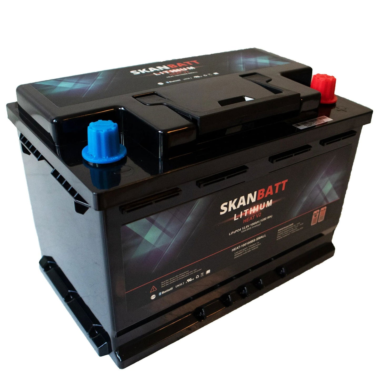 SKANBATT V2 Lithium HEAT Batteri 12V 100Ah 100A BMS - SMALL - Hjem & Fritidsshoppen.no