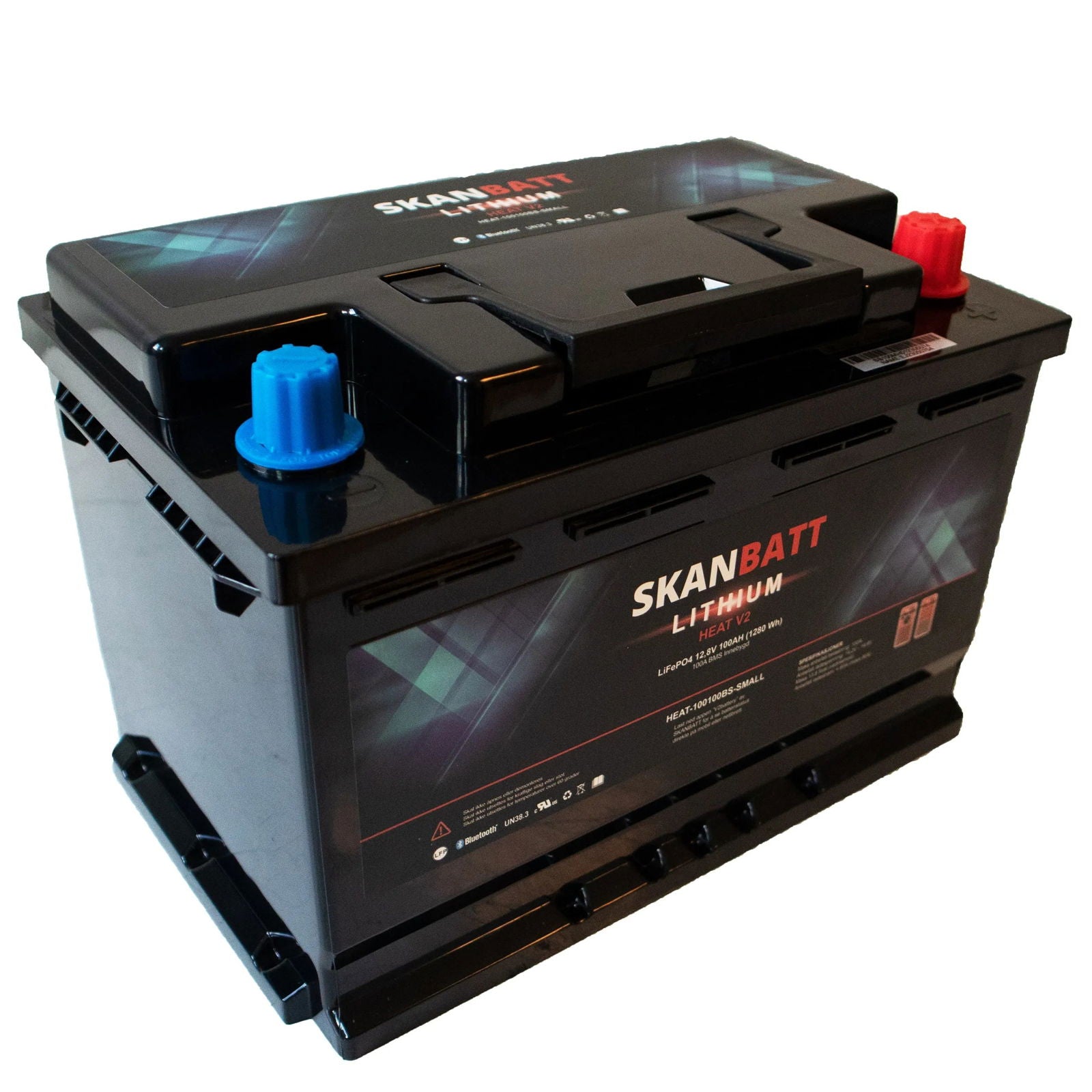 SKANBATT V2 Lithium HEAT Batteri 12V 100Ah 100A BMS - SMALL - Hjem & Fritidsshoppen.no
