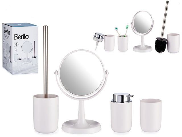 Baderomssett 4 deler hvit - Fritidsshoppen.nobaderombaderomsettbaderomssett