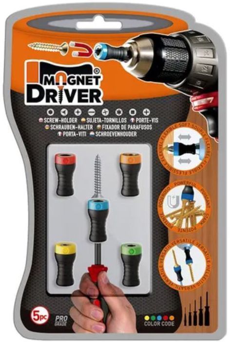 Magnet Driver skrueholdere sett med 5 størrelser