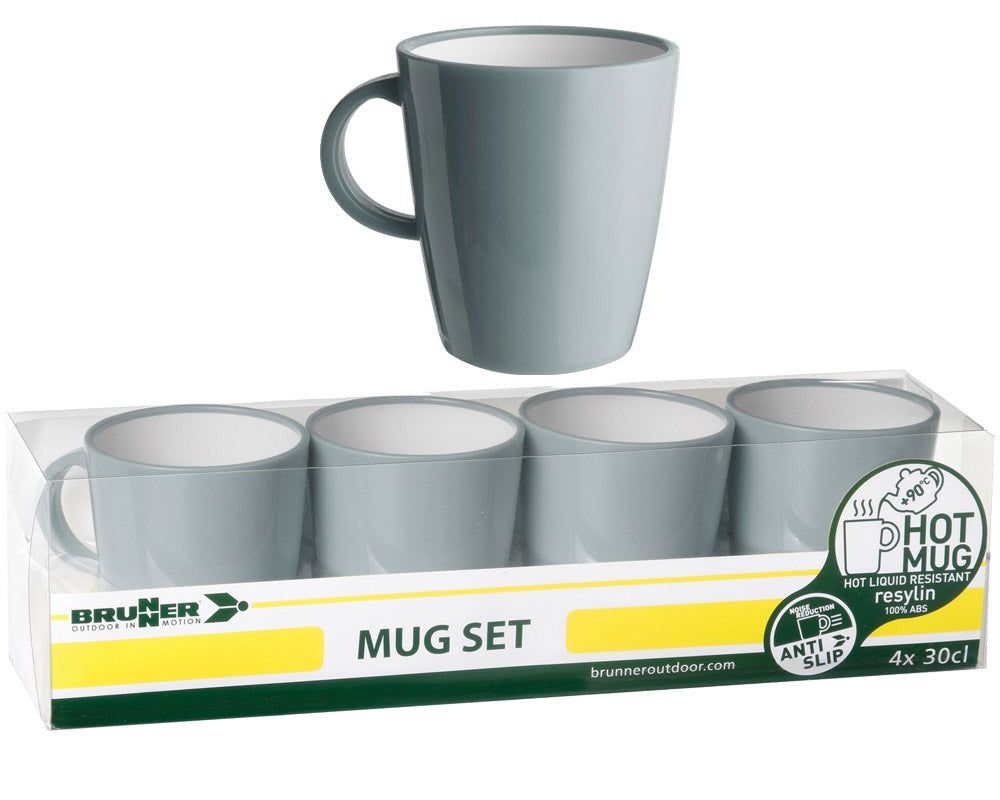 Brunner krus lysgrå 4 pk - Fritidsshoppen.noantisklibobilbrunner