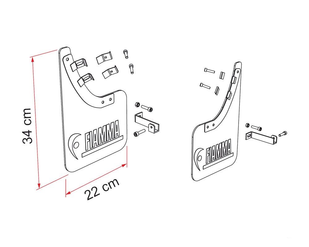 Skvettlapper Fiamma til Fiat Ducato bobil / campingbil - Hjem & Fritidsshoppen.no