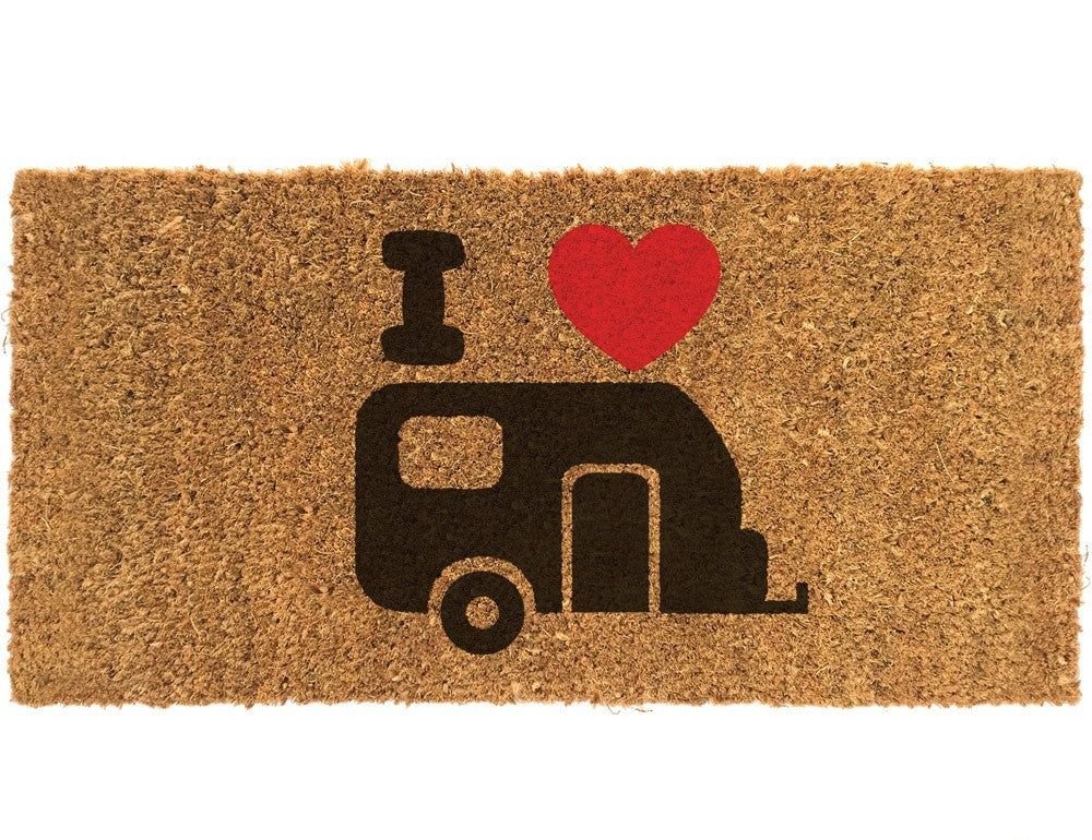 Dørmatte Caravan 50x25 kokos - Campingvogn motiv - Fritidsshoppen.nobobilbobil/campingvognboca