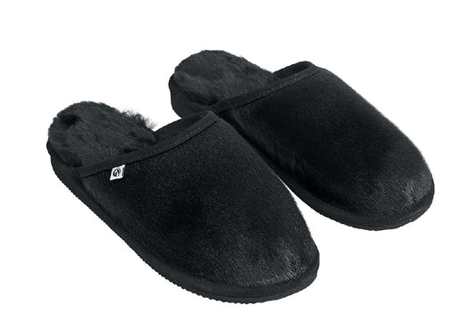 Glacier slippers i selskinn – sort