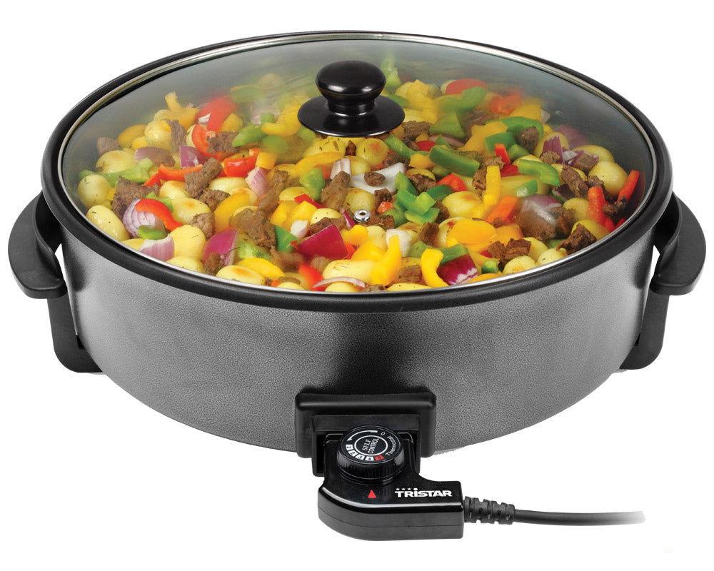 Stekepanne Tristar XXL Ø40cm m/glasslokk 230V - Hjem & Fritidsshoppen.no