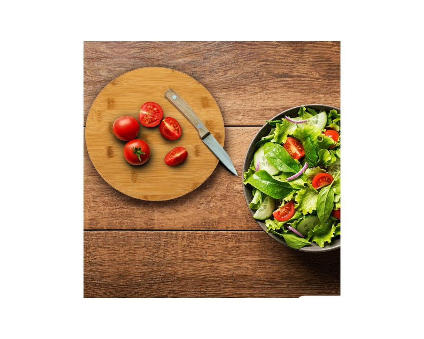 Salatbolle m/lokk og bestikk hvi - Hjem & Fritidsshoppen.no