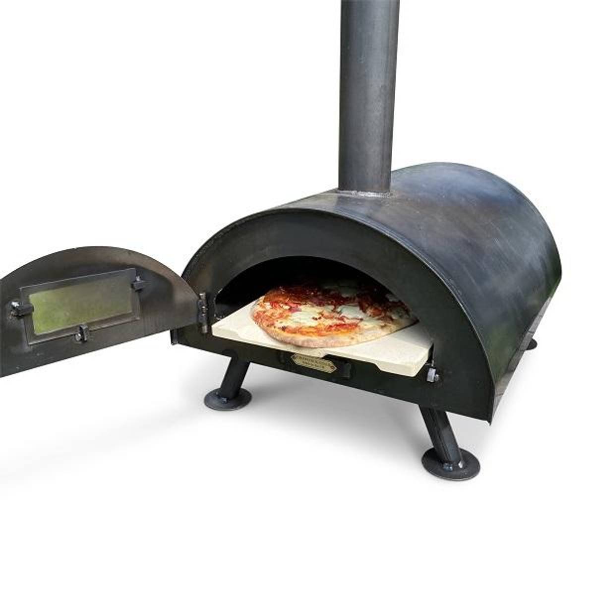 Vedfyrt Pizzaovn - Stål