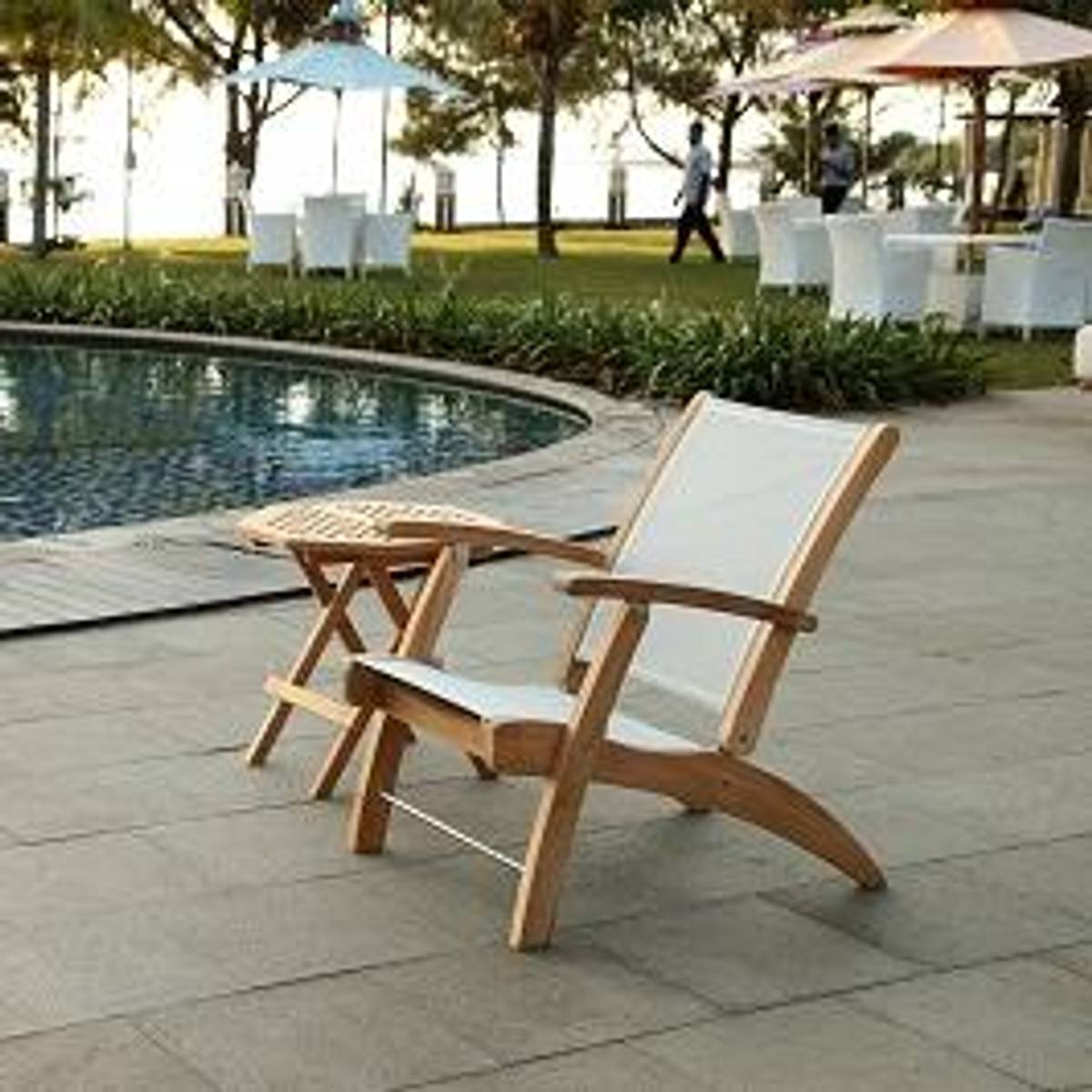 Somerville Kokos (Sammenleggbar hagestol) - Teak Batyline