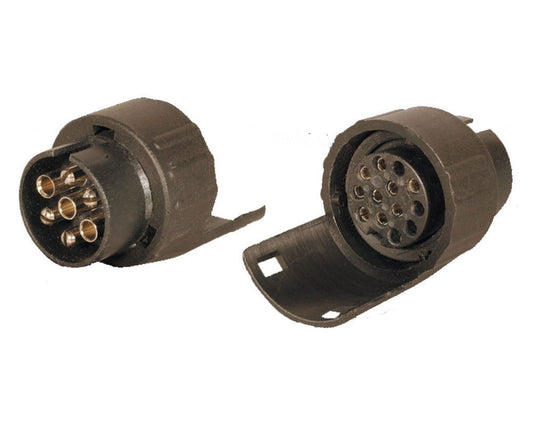 Adapter 7-13pol 12V i 3 størrelser mini / 10 cm 0g 30 cm - Hjem & Fritidsshoppen.no