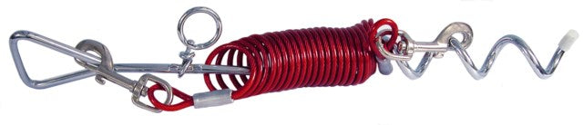 jordskrue til hund med rød line
