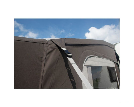 telta strotmsikring montert på et brunt Telta Pure telt