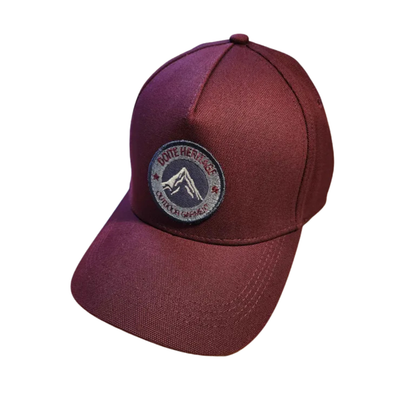 Doite Canvas Patch Caps mørk burgunder – produktbilde