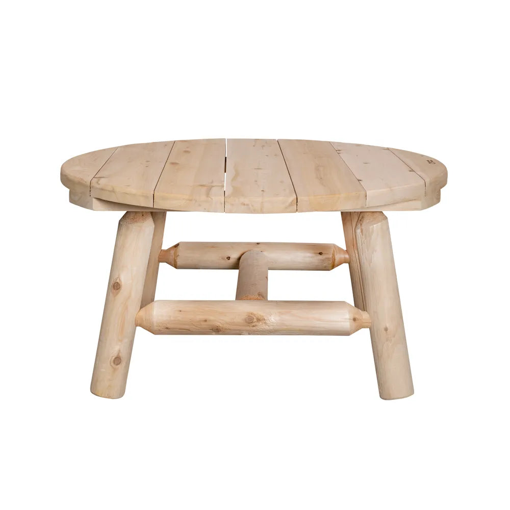 Canadian Outdoor Log hagebord i naturlig sedertre med rustikk rundstokkramme