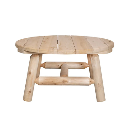 Canadian Outdoor Log hagebord i naturlig sedertre med rustikk rundstokkramme