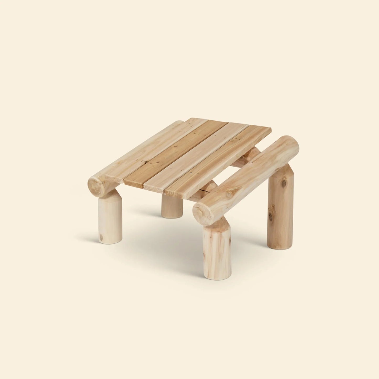 Canadian Outdoor Log Fotskammel i sedertre