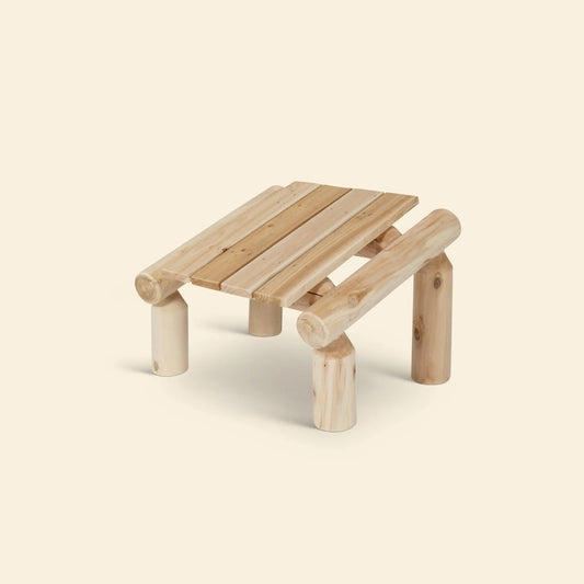 Canadian Outdoor Log Fotskammel i sedertre