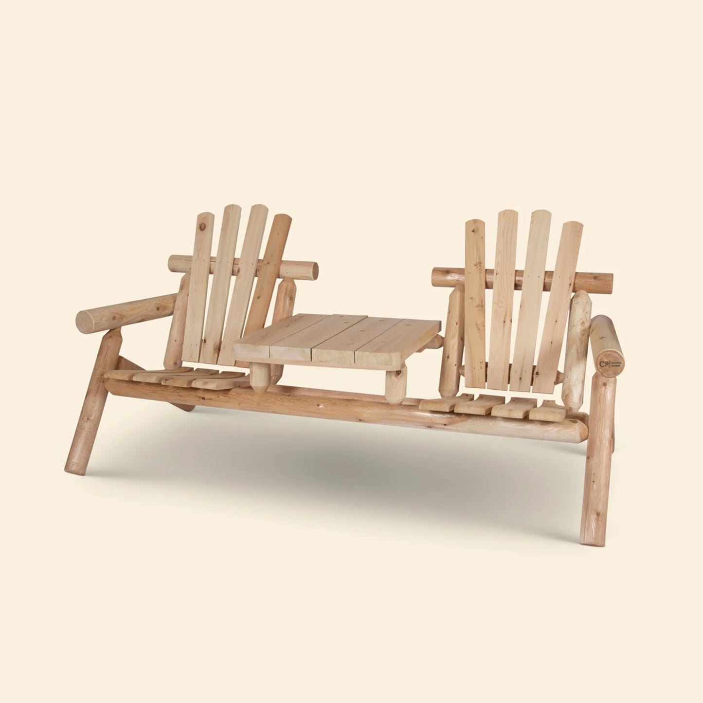 Canadian Outdoor Log Toseter med bord i miljø