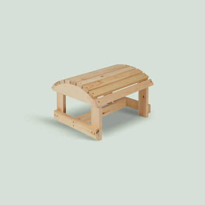 Canadian Outdoor Muskoka Pine Fotskammel i hvit furu