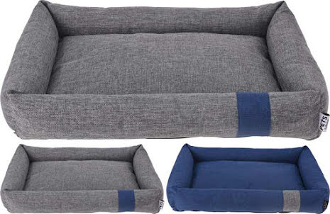 Hundeseng 55x41x10 cm blå/grå