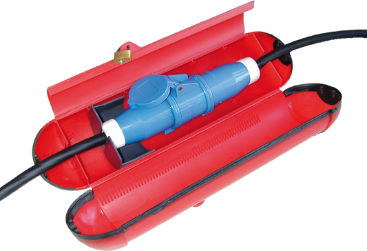 Kabelboks m/lås vanntett rød