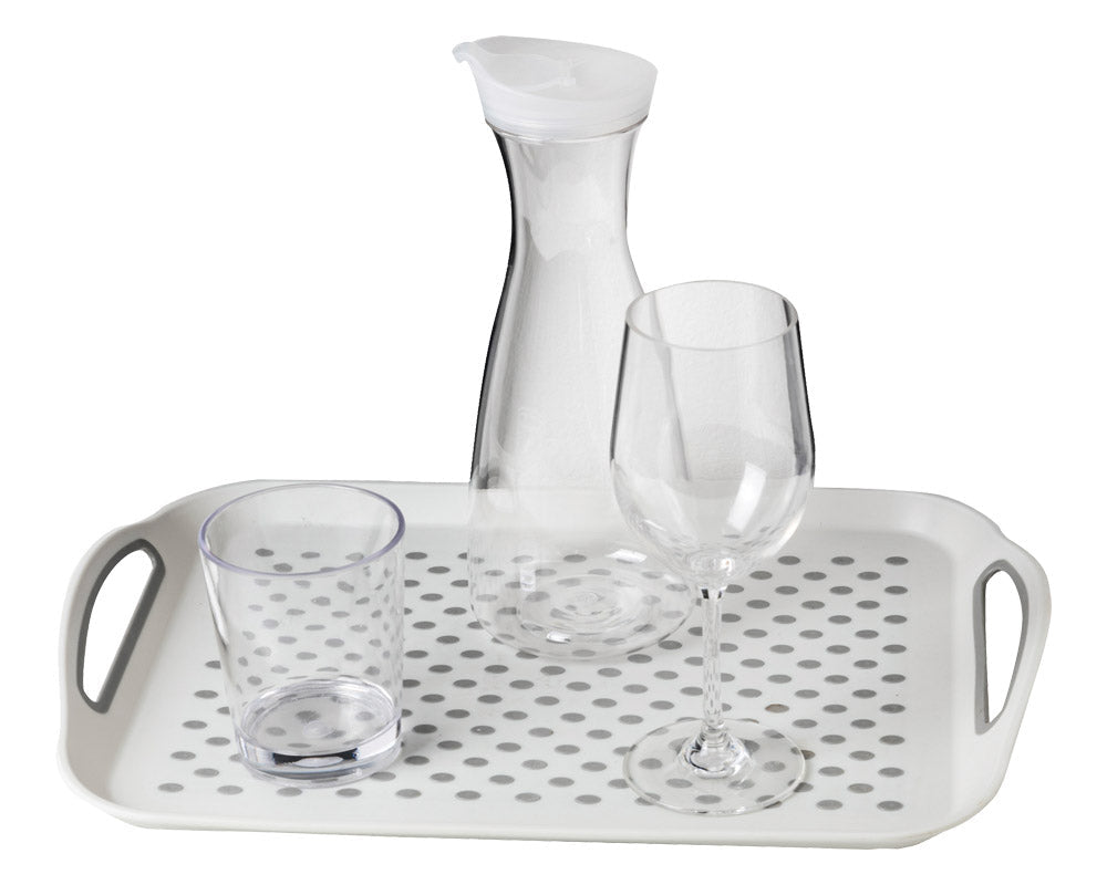 del av oppvaskstativ fra brunner vist som serveringsbrett