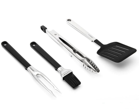 4 delers grillsett vist pr del på hvit bakgrunn