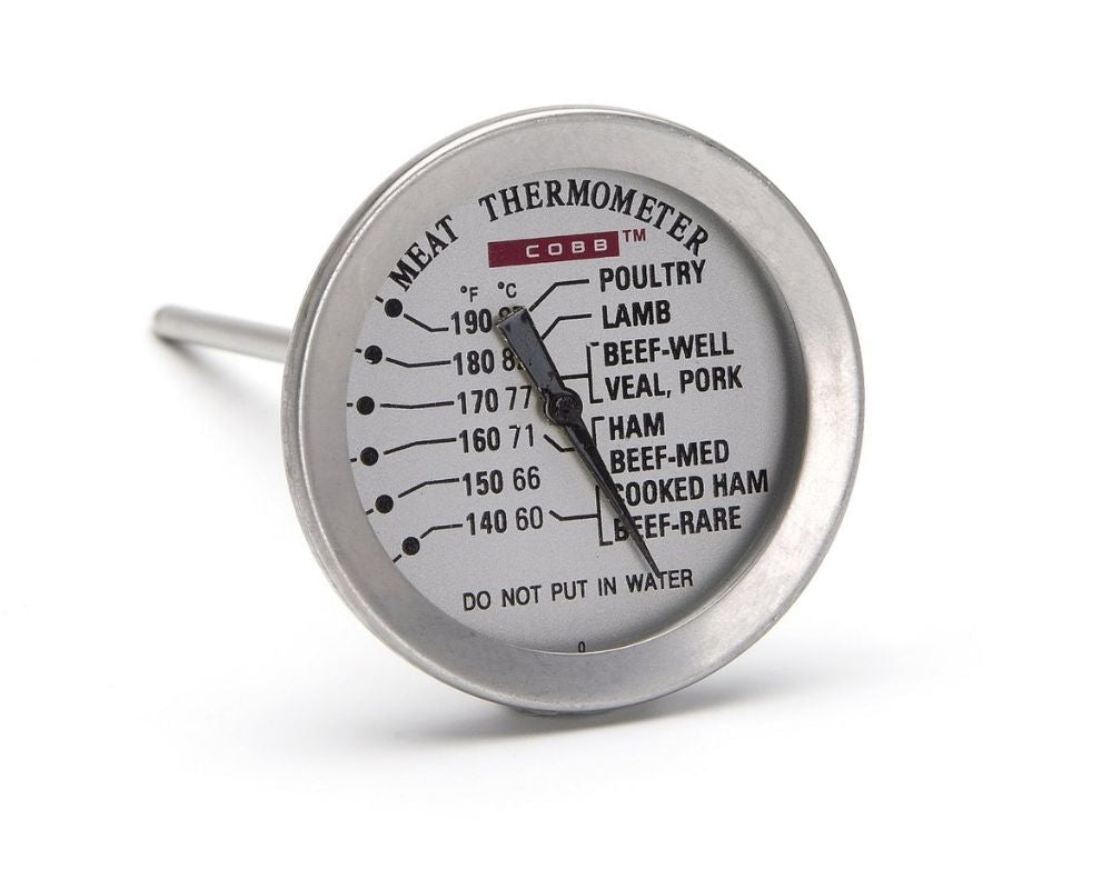 COBB steketermometer til grill for måling av kjernetemperatur, på hvit bakgrunn