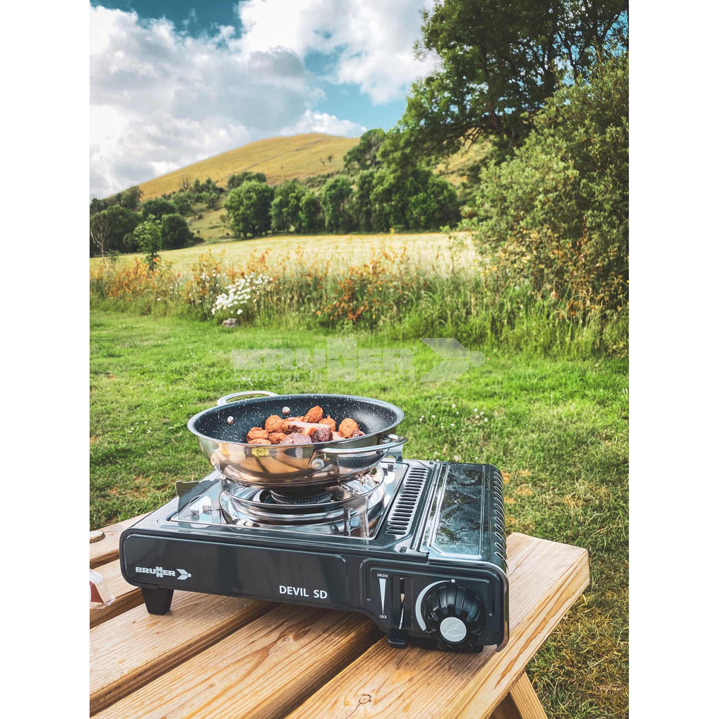 Brunner Devil Solo 2,2 kW kokeplate gass til camping ( lager 15/4-26)