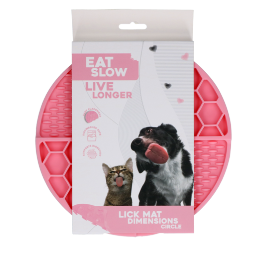Lick Mat Dimensions Circle Rosa