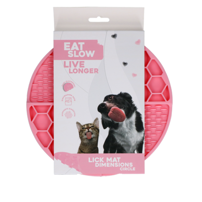 Lick Mat Dimensions Circle Rosa