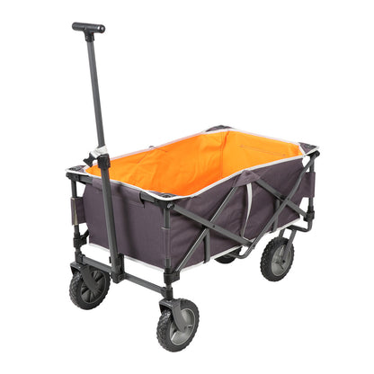 Doite Transportvogn i åpen posisjon med stor lasteflate, kraftig stålramme og terrengvennlige hjul.