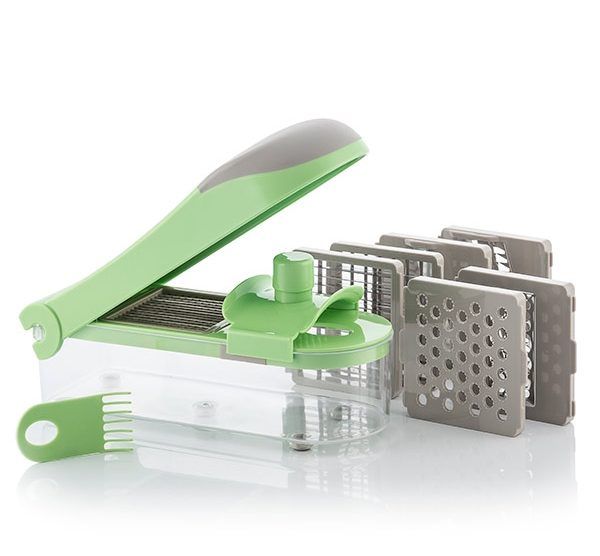 Grønnsaksskjærer, rivjern og mandolin 7-i-1 med tilbehør fra InnovaGoods - Hjem & Fritidsshoppen.no
