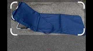 Strandmatte med ryggstøtte