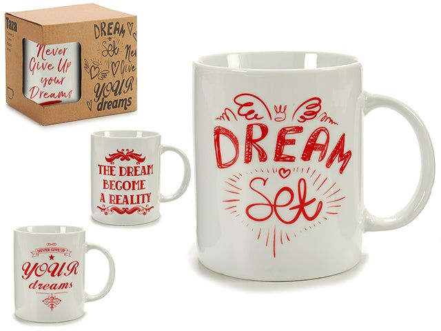 Kaffekrus med rød tekst - Hjem & Fritidsshoppen.no