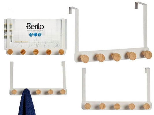 Knaggrekke over døren - hvit og bambus - Hjem & Fritidsshoppen.no