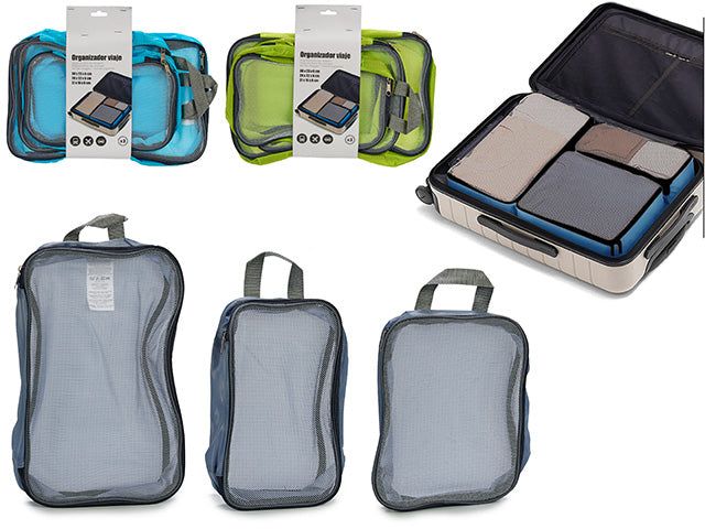 Koffertorganisator med 3 sett for orden i kofferten på reise - Hjem & Fritidsshoppen.no