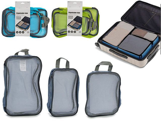 Koffertorganisator med 3 sett for orden i kofferten på reise - Hjem & Fritidsshoppen.no