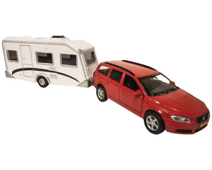 Lekebil Volvo V70 med campingvogn - - Hjem & Fritidsshoppen.no