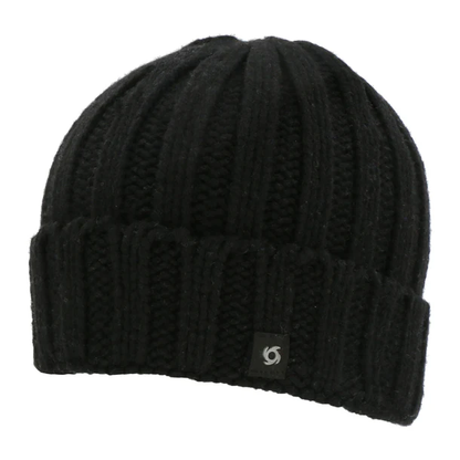 Doite Puyan Lue Svart – Strikket ullue i lammeull (unisex)