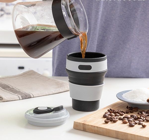 Sammenleggbar silikonkopp Flahsie med flere posisjoner og høyder - Hjem & Fritidsshoppen.no